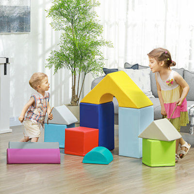Multicolore, blocs d'escalade pour tout-petits, ensemble de jeu 11 pièces Baby Soft