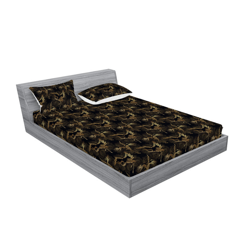 Ensemble de draps et taies décoratives Ambesonne, Cal.King Sheet Set with 2 Pillowcases