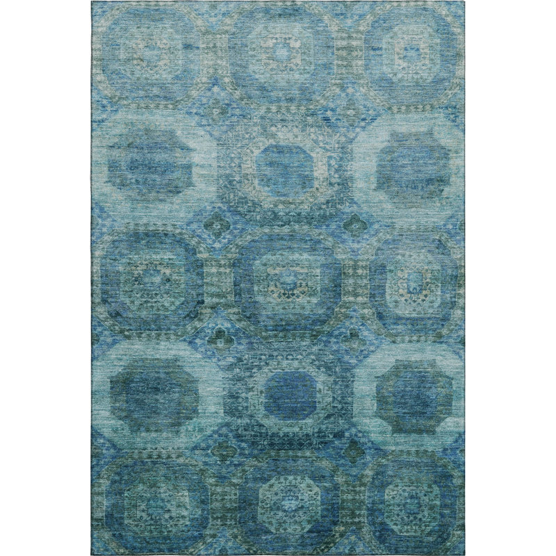 Premium Machine Washable Mayfield AMF1944 Panels Rug, Rectangle 8' x 10'