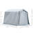 6' X 8' Heavy Duty Carport Garage, With Pe Cover And Double Zipper Doors, For Motorcycle Bike Garden Tools, Gray Garage Canopy Carport, Motorcycle, Bike,