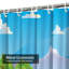 Scenic Summer Mountain Forest River Shower Curtain with 12 Hooks-1866702820