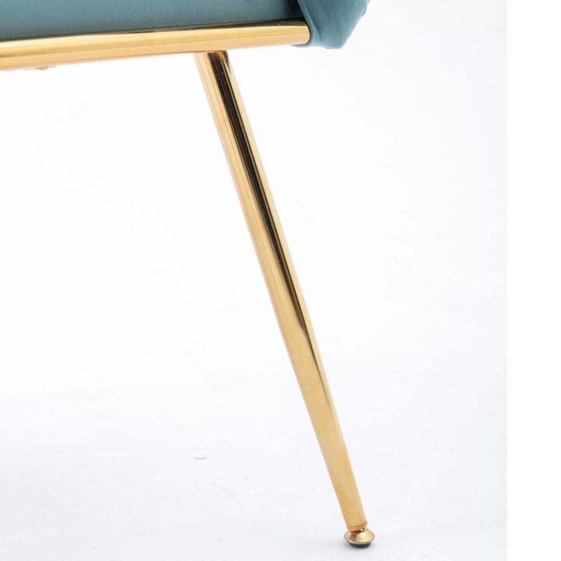Fauteuil de luxe simple et moderne en velours, Bleu
