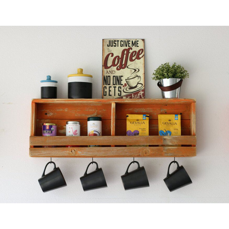 Tablette décorative en bois massif 2 pièces Beebe, Blanc, H 10 po x l 30 po x P 5 po