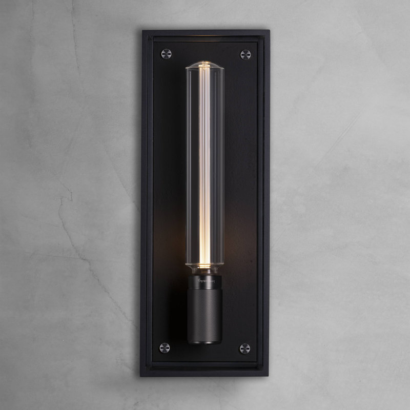 Outdoor Sconce, Black/Gun Metal