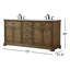 Ensemble de meuble-lavabo double 72 po Hermes-73360057