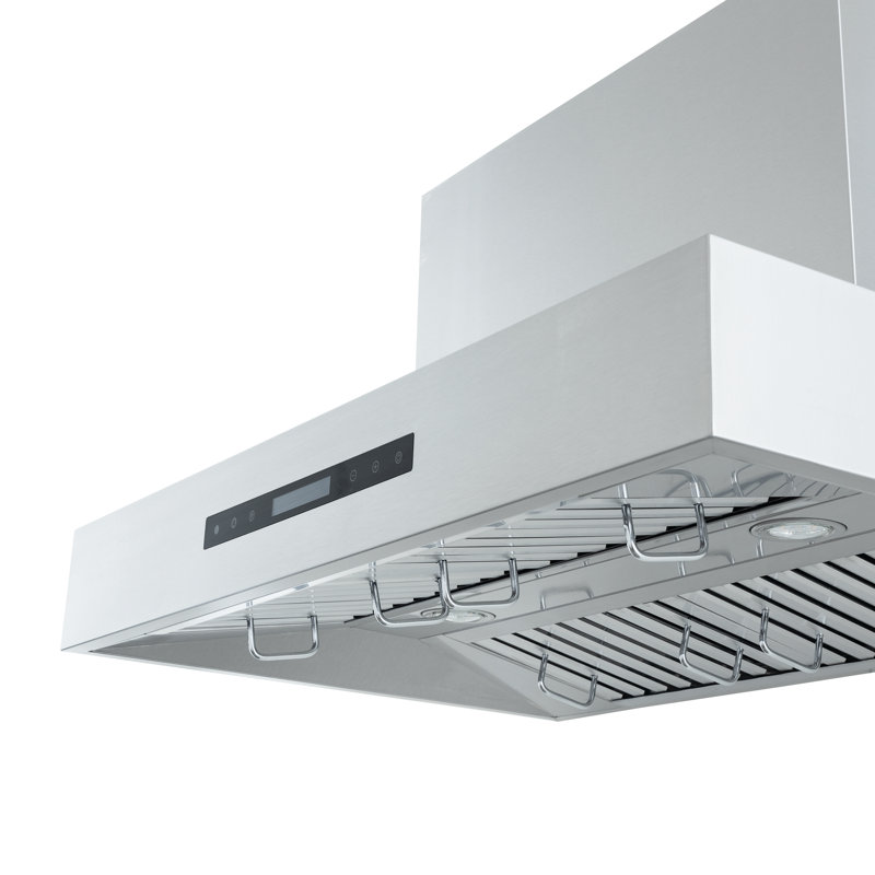 Hotte murale PROLINE de 36 pouces, conduit, 1100 CFM, acier inoxydable, lumières DEL, commande tactile ACL, moteur de soufflage ULTRA-SILENCIEUX, 4 vitesses, garantie de 3 ans