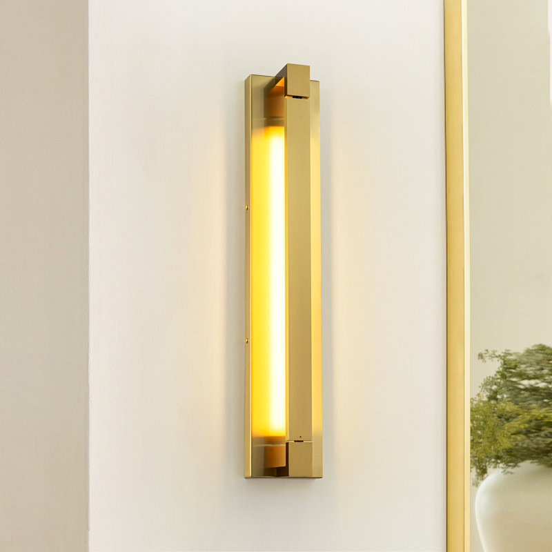 Polkville LED Armed Sconce, Gold