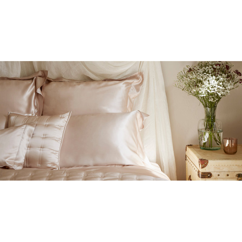 Signature Silk Boudoir Pillowcase, Blush