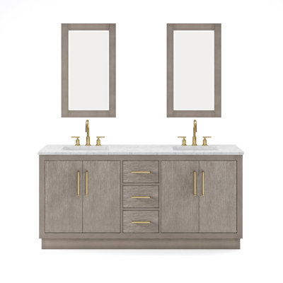 Kamila 72"" Double Bathroom Vanity Set -  Birch Lane™, EF708F597B8245F0881D3899728037DB