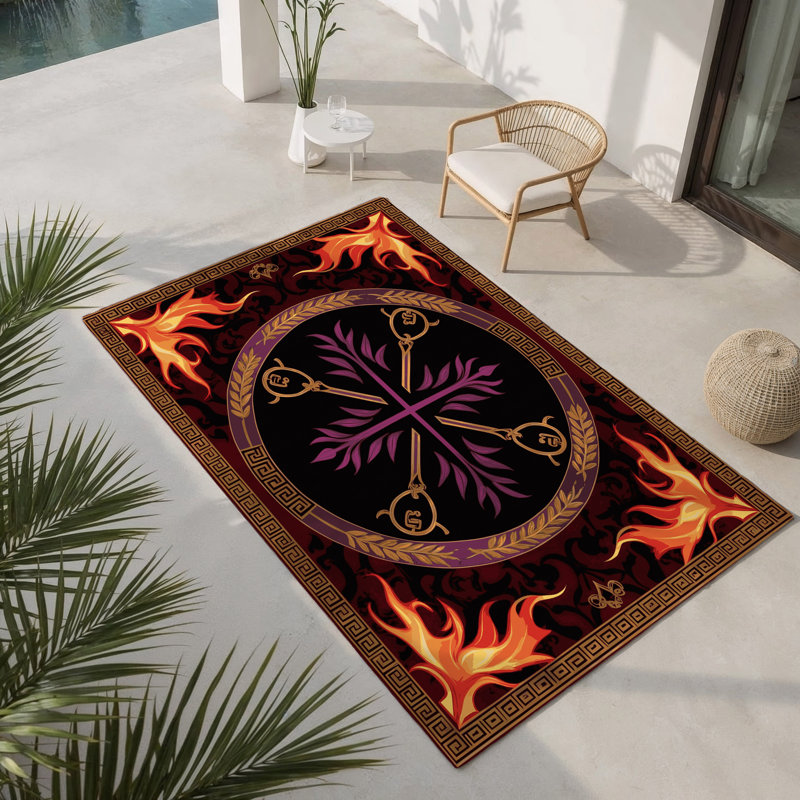 Chateau Bloom Indoor And Outdoor Area Rug, Rectangle 1'6" x 2'6"