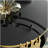 Double Layer Black Tempered Glass Top Stainless Steel Round Coffee Table For Modern Living Rooms-161647798