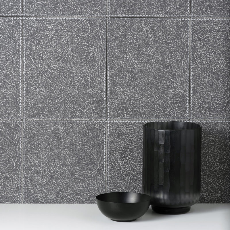 Camden Stitch Wallpaper, Black
