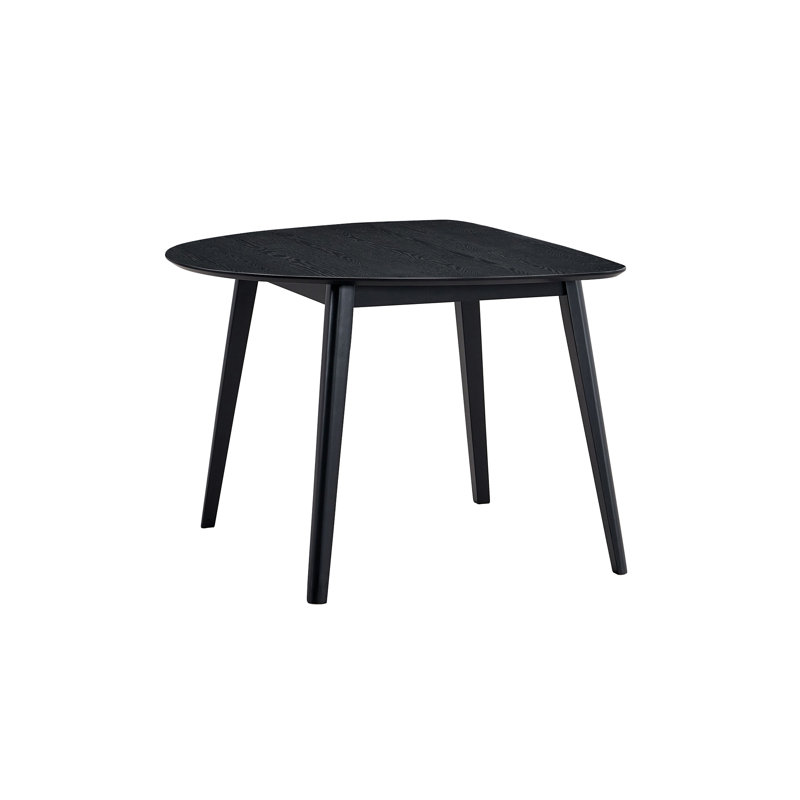 Table de salle à manger à finition noire véritable