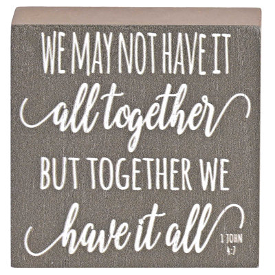 Plaque de table «Together We Have It All»