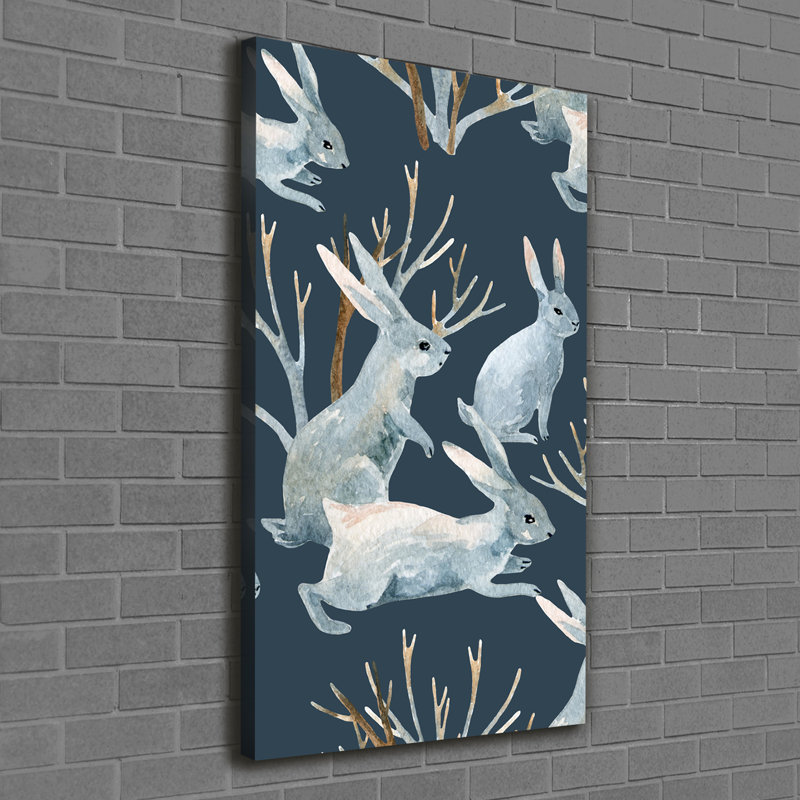 Rabbits 1 Piece Wrapped Canvas Wall Art