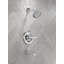 Ensemble de robinet de baignoire et douche à 5 réglages Delta Foundations 13 Series, ensemble de pomme de douche et poignée chromées, ensemble de garniture de valve, chrome BT13411 (valve non incluse)-125988080