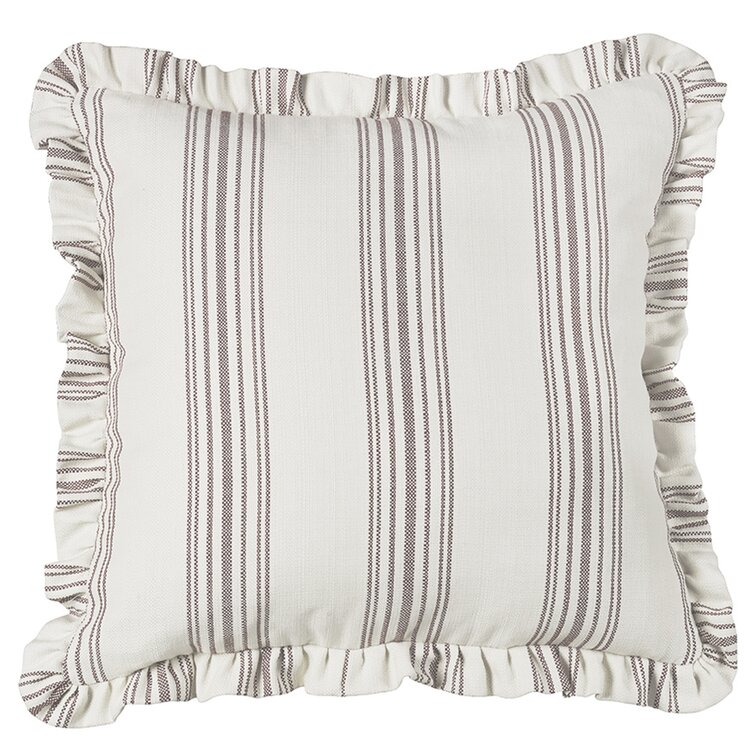 Black Ticking Stripe Throw Pillow Cover 18x18