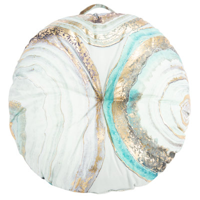 Abstract Reversible Round Floor Pillow