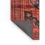 Tapis oriental en laine et polyester rouge et noir tissé au métier mécanique-87035202