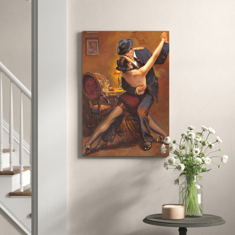Tango by Maher Morcos - Wrapped Canvas Painting, 101.6 cm H x 66.04 cm W x 1.91 cm D