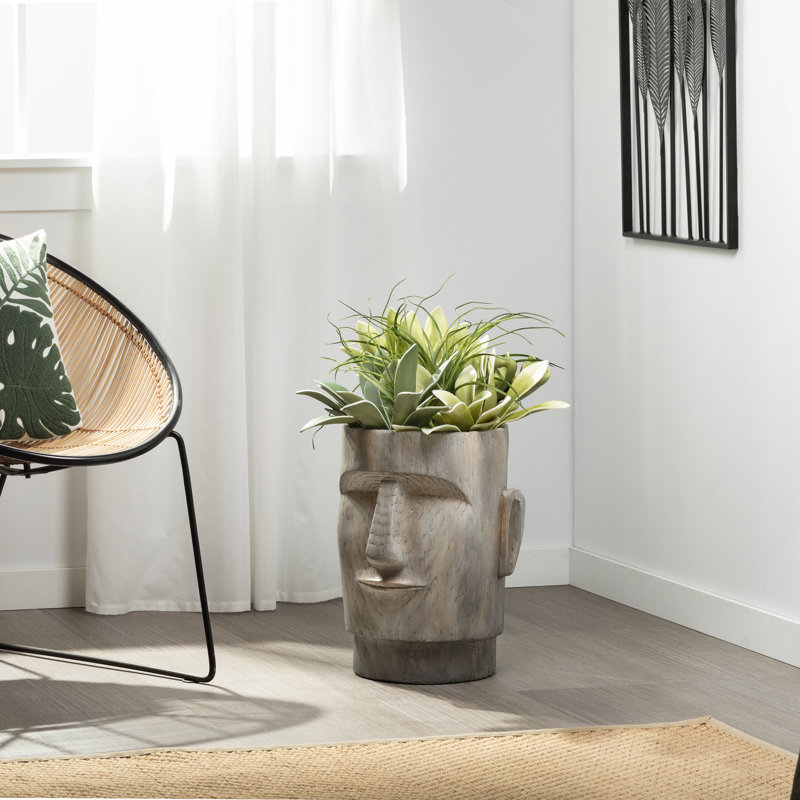 Pot de fleurs intérieur / extérieur Lithic Island, H 18,5 po x l 14 po x P 14 po