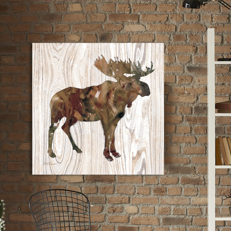 " Pine Forest Moose ", 28" H x 28" W