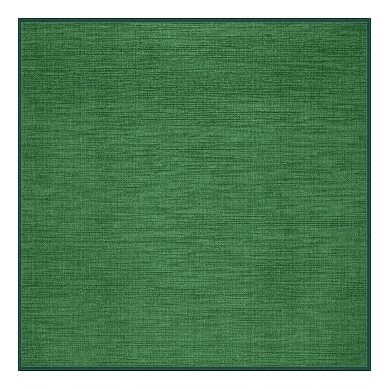 Tapis vert uni lavable à la machine, Carré 5 pi