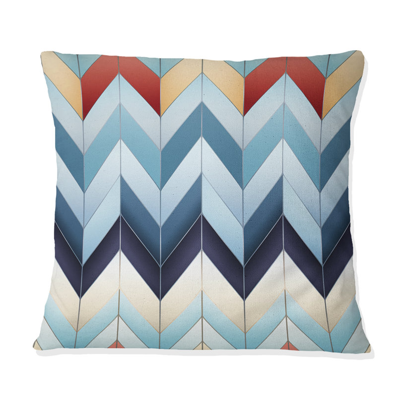 Motif géométrique à motif de chevrons - Chevron, H 16 po x l 16 po