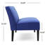 Canapé bleu marine de 127 cm (50 pouces), revêtement en lin, structure en bois massif, confortable et élégant pour balcon avec intérieur moderne