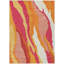 Tapis extérieur lavable abstrait 3 pi x 5 pi rosé