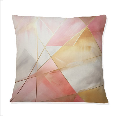 Golden Moon Dreams Retro Illustration II - Coussin décoratif à imprimé géométrique abstrait