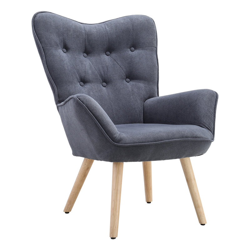 Adelyn Upholstered Armchair, Dark Grey