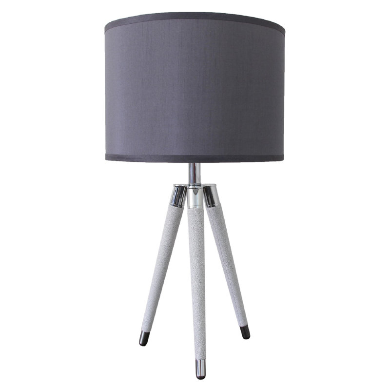 Lampe trépied 26,75 po Molinari, H 26,75 po x l 14 po x P 14 po, Gris, Blanc