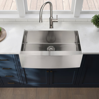 33"X21"X10" Sink - Stainless Steel, Single Bowl, Dent-, Rust & Stain- Basin Aspect, Easy To Maintain, , 16 Gauge, Brushed Nickel Style Surface Treatment Feature, Wipe, Gauge