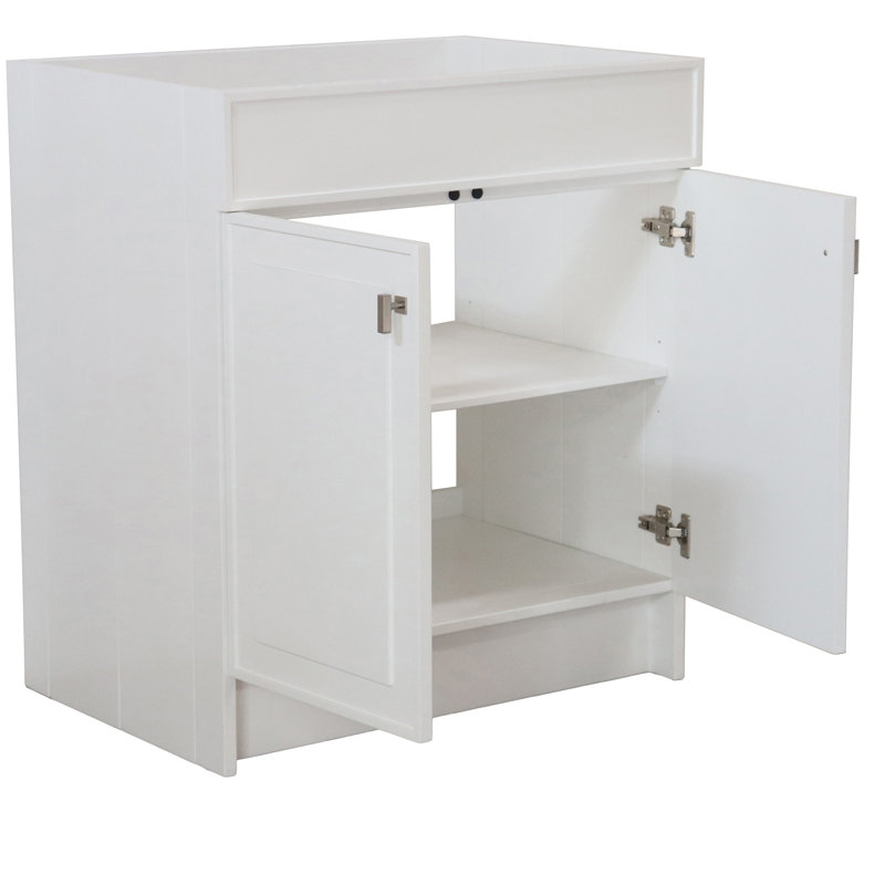 Base de meuble-lavabo simple SmartFold de 30 po seulement en blanc