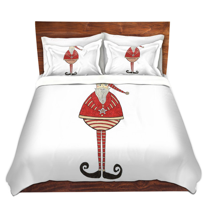 Ensemble de housse couette jolly st nick, 1 housse de couette grand + 2 taies standards
