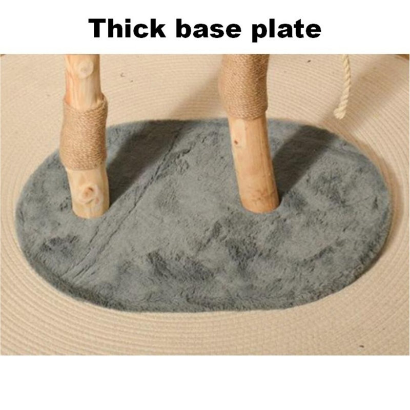 Gray Sisal Solid Wood Cat Tree