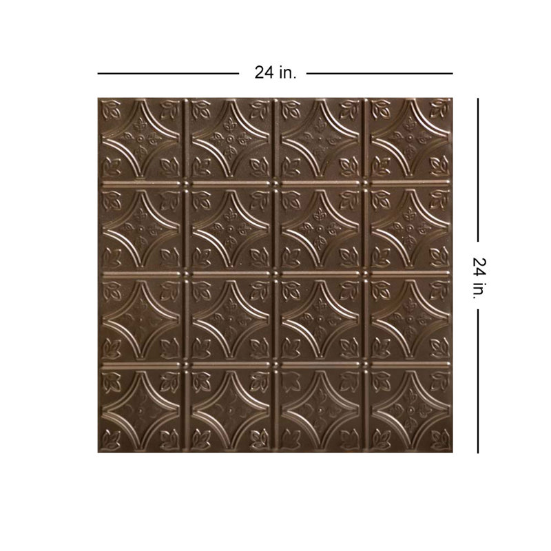 Tuile de plafond Tiny Tiptoe, Bronze, 2 pi x 2 pi