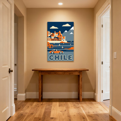 Paysages et paysages urbains Chili avec montagnes et voiture