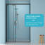 Porte de douche coulissante triple 48 po x H 76 po (8 mm) en verre transparent, cadre en acier inoxydable-129435294