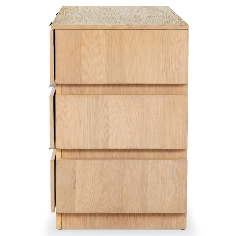 Titus 6 Drawer Stacked Dresser, Oak