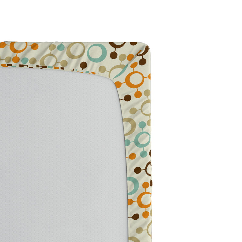 Microfiber Geometric Fitted Sheet, Twin Fitted Sheet