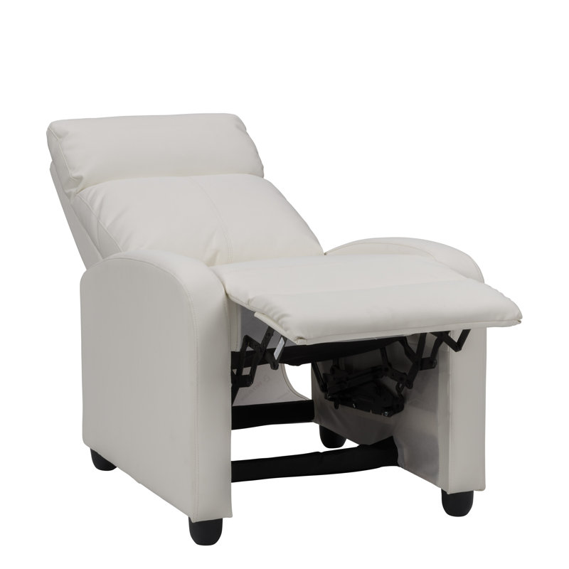 Fauteuil inclinable Latitude Run® Oren, Simili cuir blanc