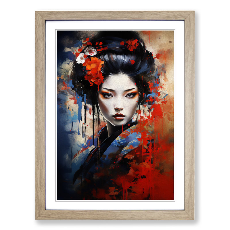 Single Picture Frame Print on Wood, Oak Framed, 64cm H x 46cm W