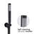 Matt Black Wall Mounted Shower With 10" Rain & Handheld Heads. Balance Valve, Skid Handle. 360° Rotatable. . 1.8 Gpm Flow. Swivel Spout. Compatible American Pipe
