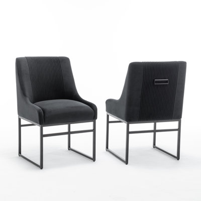 Chaise d'appoint en velours Zanthia Seymore