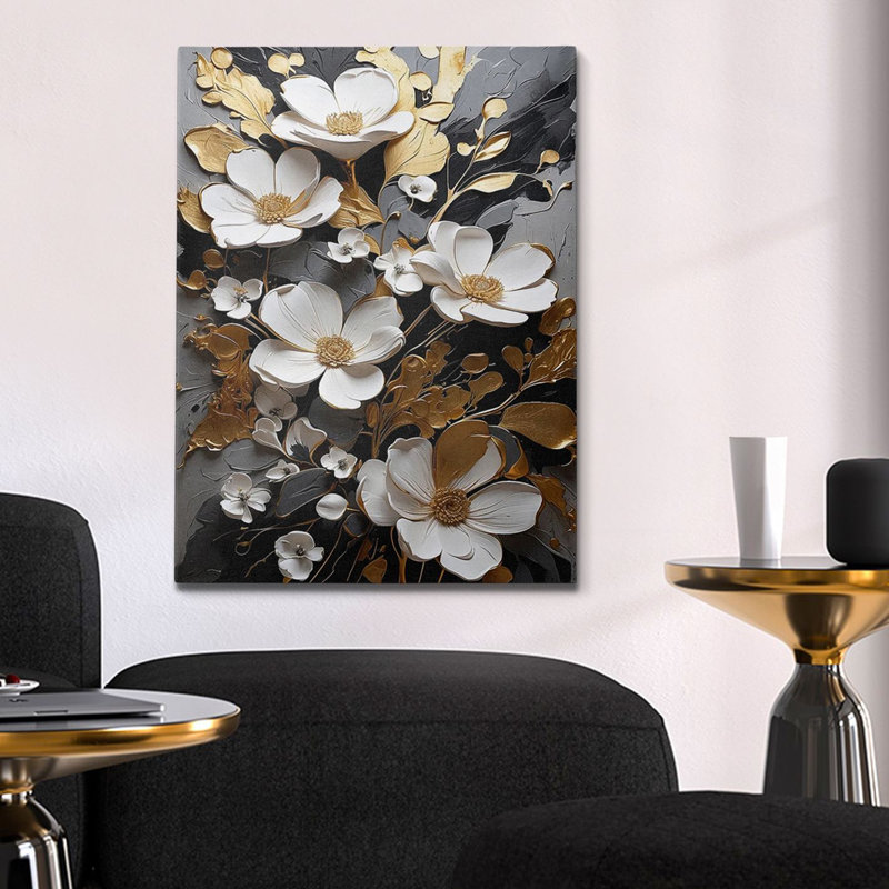 Peinture décorative sur toile, H 39,4 po x l 27,6 po