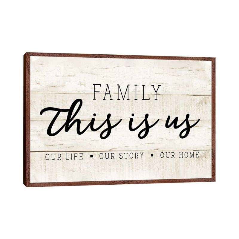 This Is Us - Print on Canvas, Classic Brown Wood Framed, 101.6 cm H x 66.04 cm W