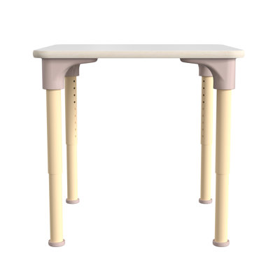Bright Beginnings Commercial Grade Adjustable Height Square Wooden Classroom Table