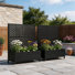 Orin Metal Planter Box With Trellis And Wheels